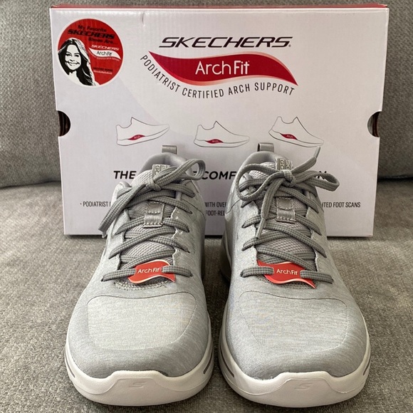 Skechers GOwalk Arch Fit - Moon Shadows Walking Sneakers Gray (Women) - Picture 2 of 12